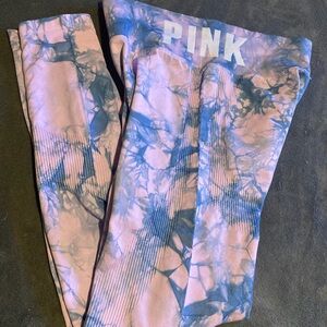 PINK Victoria's Secret Woman’s Tie-Dye Leggings - Pink & Blue
